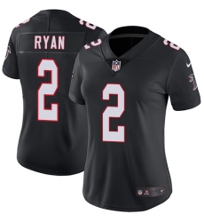 Women's Nike Atlanta Falcons #2 Matt Ryan Elite Black Alternate NFL Jersey