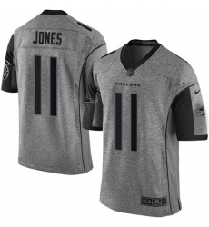Men's Nike Atlanta Falcons #11 Julio Jones Limited Gray Gridiron NFL Jersey