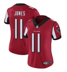 Women's Nike Atlanta Falcons #11 Julio Jones Red Team Color Vapor Untouchable Limited Player NFL Jersey