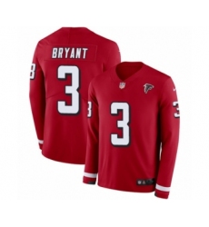 Youth Nike Atlanta Falcons #3 Matt Bryant Limited Red Therma Long Sleeve NFL Jersey