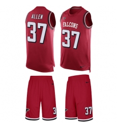 Men's Nike Atlanta Falcons #37 Ricardo Allen Limited Red Tank Top Suit NFL Jersey