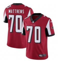 Youth Nike Atlanta Falcons #70 Jake Matthews Elite Red Team Color NFL Jersey