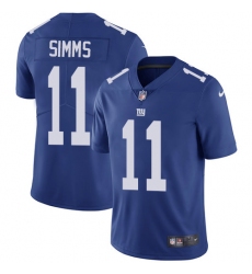 Youth Nike New York Giants #11 Phil Simms Elite Royal Blue Team Color NFL Jersey