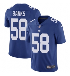 Youth Nike New York Giants #58 Carl Banks Elite Royal Blue Team Color NFL Jersey