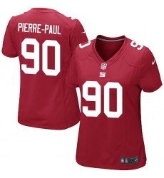 Women's Nike New York Giants #90 Jason Pierre-Paul Game Red Alternate NFL Jersey