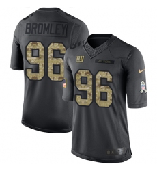 Men's Nike New York Giants #96 Jay Bromley Limited Black 2016 Salute to Service NFL Jersey