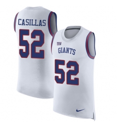 Men's Nike New York Giants #52 Jonathan Casillas Limited White Rush Player Name & Number Tank Top NFL Jersey