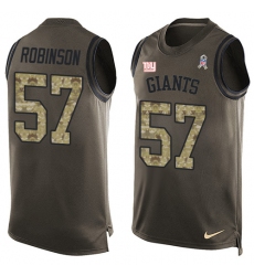 Men's Nike New York Giants #57 Keenan Robinson Limited Green Salute to Service Tank Top NFL Jersey