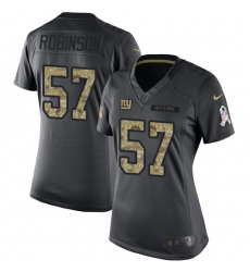 Women's Nike New York Giants #57 Keenan Robinson Limited Black 2016 Salute to Service NFL Jersey
