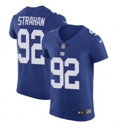 Men's Nike New York Giants #92 Michael Strahan Elite Royal Blue Team Color NFL Jersey