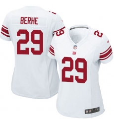Women's Nike New York Giants #29 Nat Berhe Game White NFL Jersey
