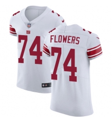 Men's Nike New York Giants #74 Ereck Flowers White Vapor Untouchable Elite Player NFL Jersey