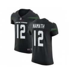 Men's New York Jets #12 Joe Namath Black Alternate Vapor Untouchable Elite Player Football Jersey