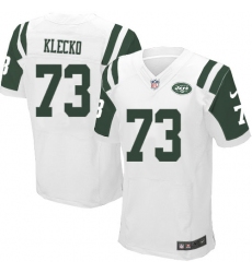Men's Nike New York Jets #73 Joe Klecko Elite White NFL Jersey