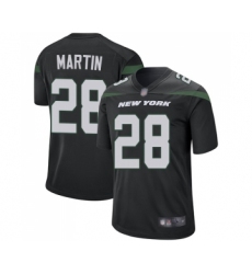 Men's New York Jets #28 Curtis Martin Game Black Alternate Football Jersey