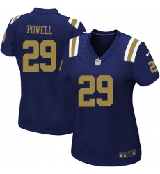 Women's Nike New York Jets #29 Bilal Powell Elite Navy Blue Alternate NFL Jersey