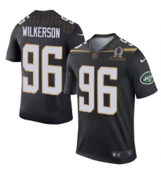 Men's Nike New York Jets #96 Muhammad Wilkerson Elite Black Team Irvin 2016 Pro Bowl NFL Jersey