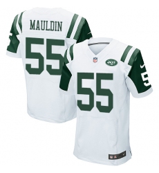 Men's Nike New York Jets #55 Lorenzo Mauldin Elite White NFL Jersey