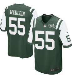 Men's Nike New York Jets #55 Lorenzo Mauldin Game Green Team Color NFL Jersey