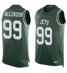 Men's Nike New York Jets #99 Steve McLendon Limited Green Player Name & Number Tank Top NFL Jersey