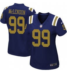 Women's Nike New York Jets #99 Steve McLendon Elite Navy Blue Alternate NFL Jersey