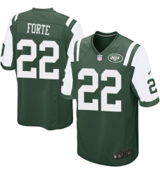 Men's Nike New York Jets #22 Matt Forte Game Green Team Color NFL Jersey