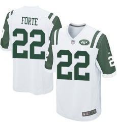 Men's Nike New York Jets #22 Matt Forte Game White NFL Jersey