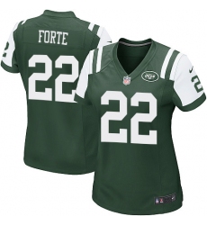 Women's Nike New York Jets #22 Matt Forte Game Green Team Color NFL Jersey
