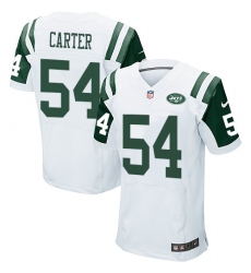 Men's Nike New York Jets #54 Bruce Carter Elite White NFL Jersey