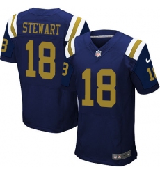 Men's Nike New York Jets #18 ArDarius Stewart Elite Navy Blue Alternate NFL Jersey