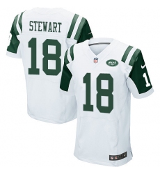 Men's Nike New York Jets #18 ArDarius Stewart Elite White NFL Jersey