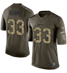 Men's Nike New York Jets #33 Jamal Adams Elite Green Salute to Service NFL Jersey