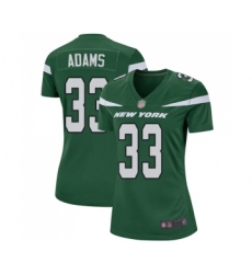 Women's New York Jets #33 Jamal Adams Game Green Team Color Football Jersey