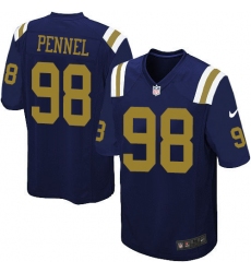Men's Nike New York Jets #98 Mike Pennel Game Navy Blue Alternate NFL Jersey
