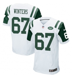 Men's Nike New York Jets #67 Brian Winters Elite White NFL Jersey