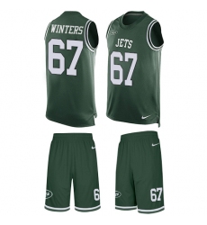 Men's Nike New York Jets #67 Brian Winters Limited Green Tank Top Suit NFL Jersey