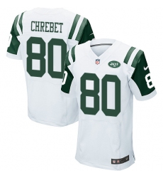 Men's Nike New York Jets #80 Wayne Chrebet Elite White NFL Jersey