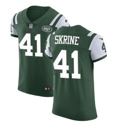 Men's Nike New York Jets #41 Buster Skrine Elite Green Team Color NFL Jersey