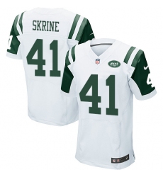 Men's Nike New York Jets #41 Buster Skrine Elite White NFL Jersey