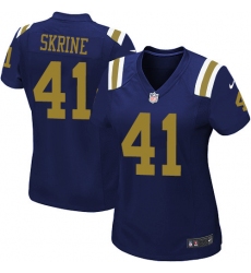 Women's Nike New York Jets #41 Buster Skrine Game Navy Blue Alternate NFL Jersey