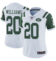 Women's Nike New York Jets #20 Marcus Williams Elite White NFL Jersey