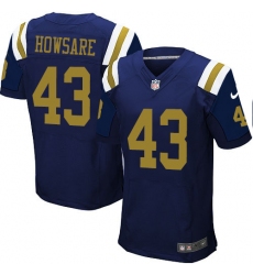 Men's Nike New York Jets #43 Julian Howsare Elite Navy Blue Alternate NFL Jersey