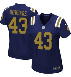 Women's Nike New York Jets #43 Julian Howsare Game Navy Blue Alternate NFL Jersey