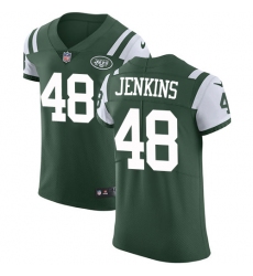 Men's Nike New York Jets #48 Jordan Jenkins Elite Green Team Color NFL Jersey