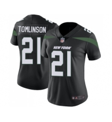 Women's New York Jets #21 LaDainian Tomlinson Black Alternate Vapor Untouchable Limited Player Football Jersey