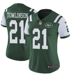 Women's Nike New York Jets #21 LaDainian Tomlinson Elite Green Team Color NFL Jersey