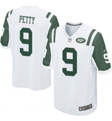 Men's Nike New York Jets #9 Bryce Petty Game White NFL Jersey