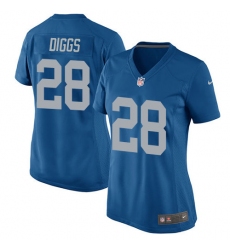 Women's Nike Detroit Lions #28 Quandre Diggs Game Blue Alternate NFL Jersey