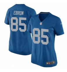 Women's Nike Detroit Lions #85 Eric Ebron Game Blue Alternate NFL Jersey