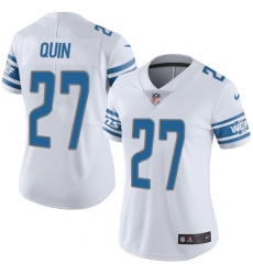 Women's Nike Detroit Lions #27 Glover Quin Elite White NFL Jersey